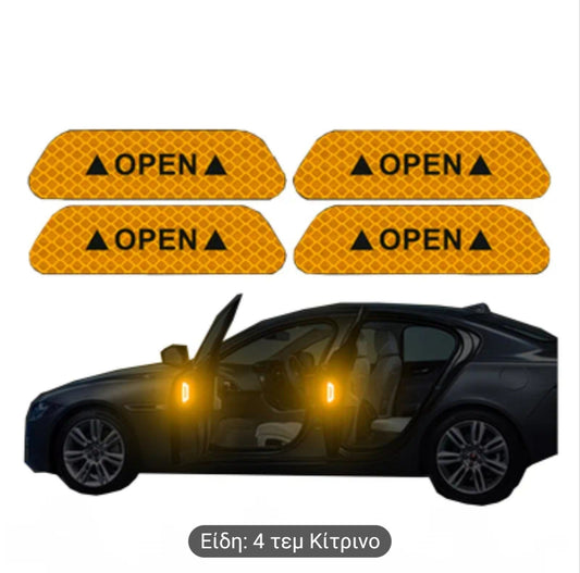 Σετ Ανακλαστικά Αυτοκόλλητα Πόρτας Αυτοκινήτου για Ασφάλεια